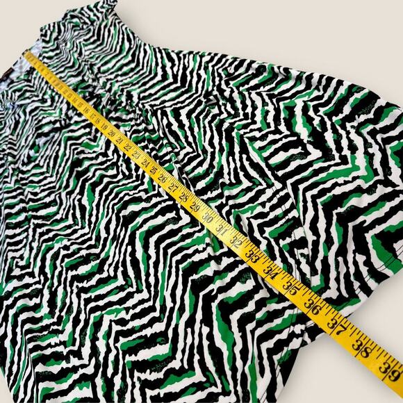 Dana Buchman Short Sleeve Ruched Faux Wrap Dress Stretchy Size L Zebra Stripes - Picture 12 of 13